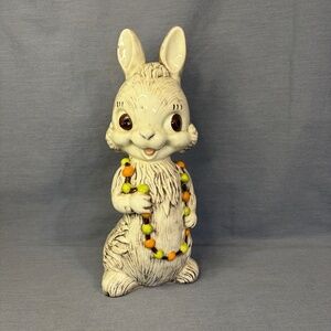 Vintage 1960s Ceramic Easter Bunny Rabbit Kitschy Retro MCM Hobbyist